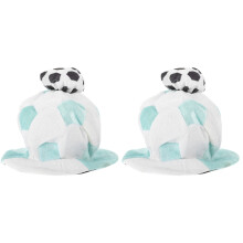 2Pcs Breathable Plush Football Fans Hats Sports Cheer Caps