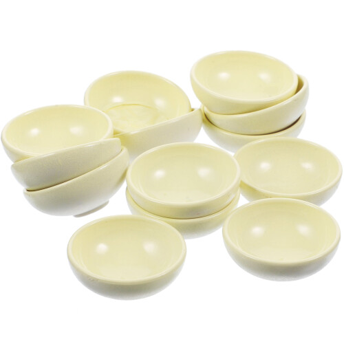 48Pcs Durable Plastic Mini Bowls White Tiny Bowls for Dolls House 2