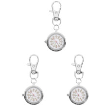 3pcs Keychain Large Dial Lovers Digital Watch Alloy Care