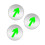 3Pièces Panneaux Directionnels Lumineux Inoxydable Résistant Eau 1