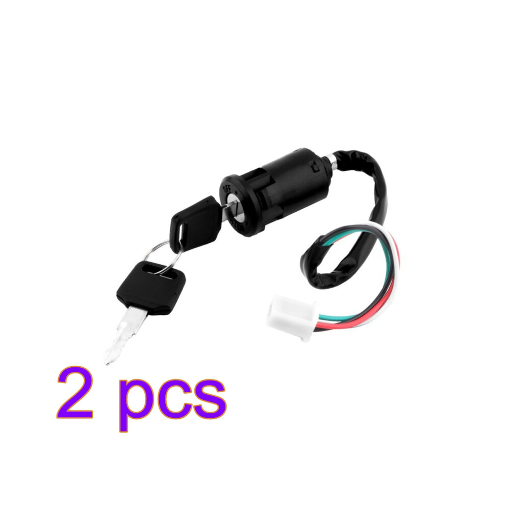 2 Pcs Motorcycle Throttle Lock Scooter Ignition Starter Cylinder 3713722397460