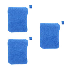 3Pcs Blue Coral Fleece Sand Cleaner Pouches Versatile Beach Sand Brush