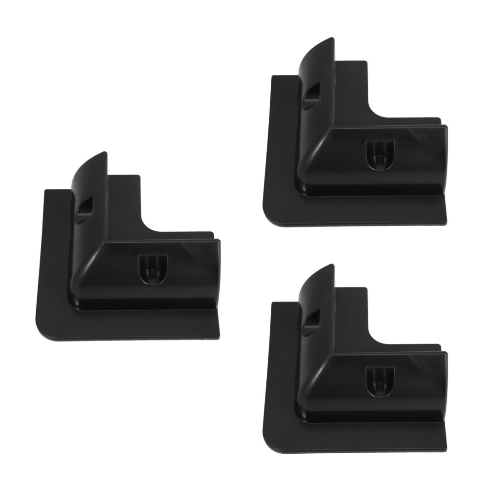 3Pcs Black Plastic Solar Panel Mounting Brackets Durable For Rvs Boats 3713722397217