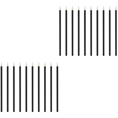 200Pcs Practical White Disposable Eyeliner Brushes for Easy Eye Makeup 2