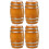 4Pièces Mini Baril En Bois Coffee Décor Maison De Accessoires 6