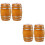 4Pièces Mini Baril En Bois Coffee Décor Maison De Accessoires 7
