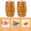 4Pièces Mini Baril En Bois Coffee Décor Maison De Accessoires 11