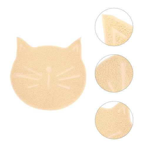 1Pièces Alimentation Chat PVC Beige Visage Durable
