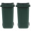 2Pcs Mini Desktop Trash Green Plastic Waste Bucket with Cover 1