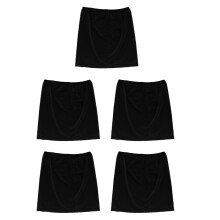 5Pcs Black Lace Under Skirts Polyester Comfortable Slips for Women