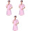 3Pcs Pink Cotton Pharmacy Coat Slim Designed Uniform for Workplace 3