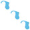 3Pcs ABS Car Driving Sleep Alarm Ergonomic Blue Ear Hook Device 9