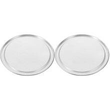 2Pcs Aluminum Alloy Pizza Pan Lid Non-Stick Round Oven Tray