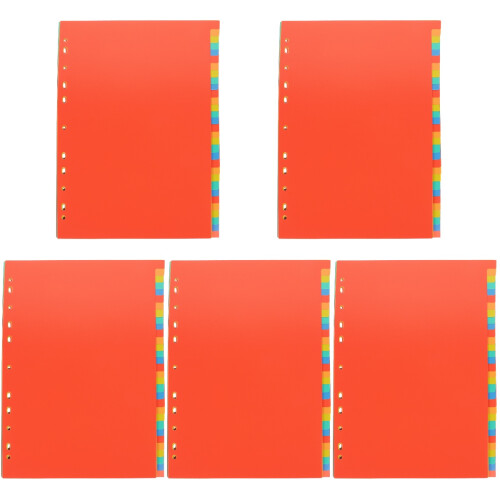 Orange Paper Binder Dividers for Document Sorting
