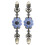 2pcs Hand Painted Blue Pumpkin Drawer Knobs Ceramic Cabinet Handles 4cm 1