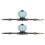 2pcs Light Blue Hand Painted Pumpkin Ceramic Drawer Knobs, 4cm 1