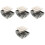 4Pcs Keyless Push Button Latch Lock Silver Zinc Alloy Cabinet Catch 2