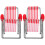 2Pcs Mini Red Beach Lounge Chair Model Plastic Cloth Decoration 1