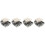 4Pcs Keyless Push Button Latch Lock Silver Zinc Alloy Cabinet Catch 3