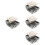 4Pcs Keyless Push Button Latch Lock Silver Zinc Alloy Cabinet Catch 5