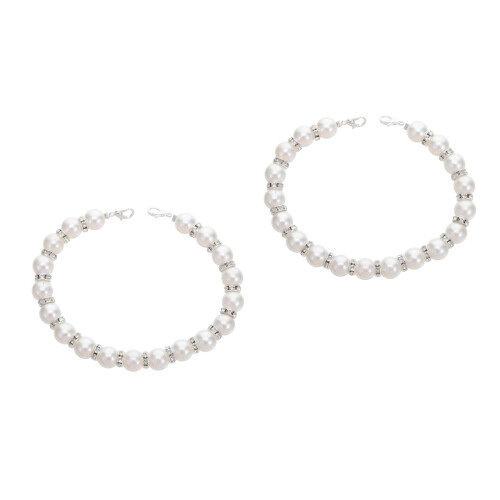 2Pcs Pearl Chain for Purse Metal Handbag Strap Replacement Durable