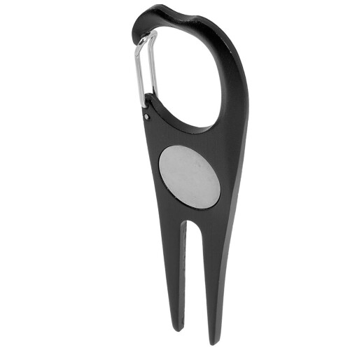 2Pièces Accessoire Golf Divot Fourche Durable Aluminium Acier Noir 1