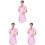 3Pcs Pink Cotton Pharmacy Coat Slim Designed Uniform for Workplace 1