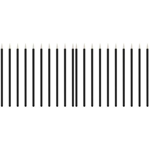 200Pcs Practical White Disposable Eyeliner Brushes for Easy Eye Makeup