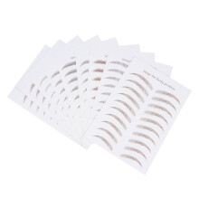 Brown Eyebrow Stickers Waterproof 6D Hair-Like False Eyebrows