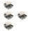4Pcs Keyless Push Button Latch Lock Silver Zinc Alloy Cabinet Catch 6