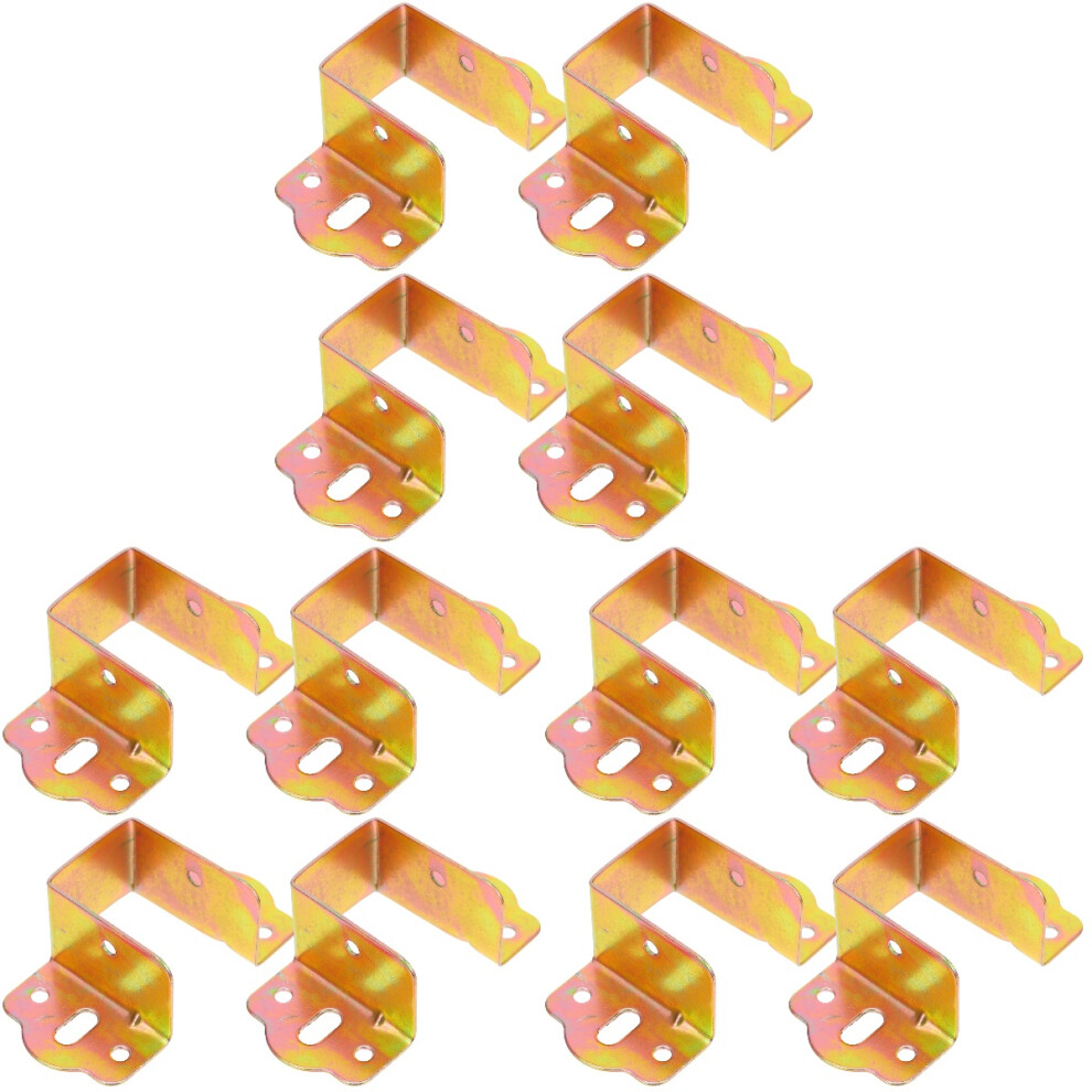 12Pcs Golden Bed Rail Buckles Iron Bed Hardware For Beds 3713519448801