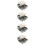 4Pcs Keyless Push Button Latch Lock Silver Zinc Alloy Cabinet Catch 7