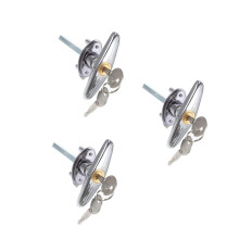 3Sets Durable Silver Garage Door Lock Kit for Home with Keyed T-Handle