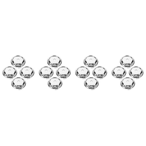 16Pièces Couvertures De Moyeu Auto Argent ABS Pour Roues 2