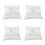 4Pcs Comfortable White Wedding Ring Pillow for Bride and Ceremony 5