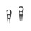 2Pièces Accessoire Golf Divot Fourche Durable Aluminium Acier Noir 4
