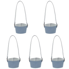 5Pcs Reusable Blue PU Coffee Holders with Handle Non-Slip Cup Sleeves