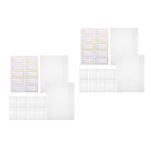 2 Pcs Book Cover Dad Clear Textbook Protector Transparent Sleeve