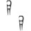 2Pièces Accessoire Golf Divot Fourche Durable Aluminium Acier Noir 6