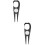 2Pièces Accessoire Golf Divot Fourche Durable Aluminium Acier Noir 7