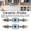 2pcs Light Blue Hand Painted Pumpkin Ceramic Drawer Knobs, 4cm 4
