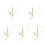 5Sets Professional Golden Metal Clock Hands Durable Clock Accessories 1