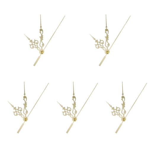 5Sets Professional Golden Metal Clock Hands Durable Clock Accessories