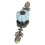 2pcs Light Blue Hand Painted Pumpkin Ceramic Drawer Knobs, 4cm 5