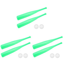 3Sets Toddler Baseball Set Light Green Plastic Wear-Resistant Kids Toy