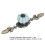 2pcs Light Blue Hand Painted Pumpkin Ceramic Drawer Knobs, 4cm 7