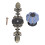2pcs Hand Painted Blue Pumpkin Drawer Knobs Ceramic Cabinet Handles 4cm 3