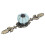 2pcs Light Blue Hand Painted Pumpkin Ceramic Drawer Knobs, 4cm 8