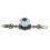 2pcs Light Blue Hand Painted Pumpkin Ceramic Drawer Knobs, 4cm 10