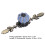 2pcs Hand Painted Blue Pumpkin Drawer Knobs Ceramic Cabinet Handles 4cm 13